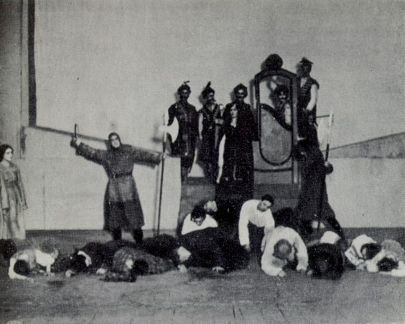 Image - Scene from Les Kurbas production of Taras Shevchenko, Haidamaky, at the First Shevchenko Theatre (1920).  